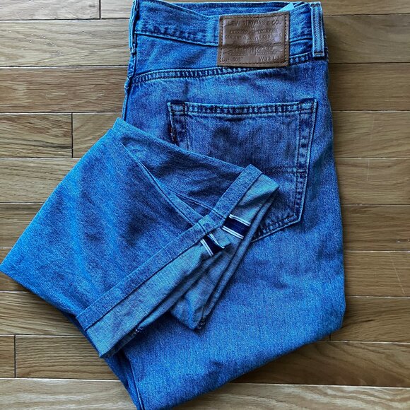 Men's Levi's 505 Selvedge Denim Jeans 33x32 Big E - Picture 1 of 9
